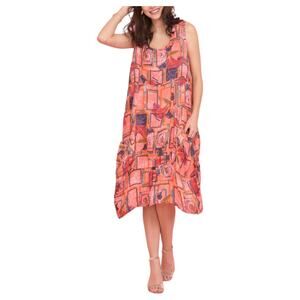 Abstract Print Midi Dress